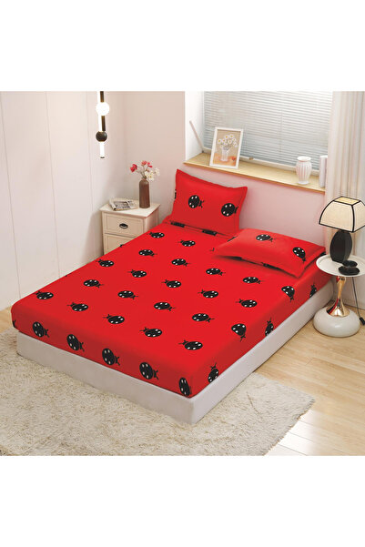 FIONNA.RO Cocolino Stretchy Pillowcase and Pillowcases - Red With Garlands