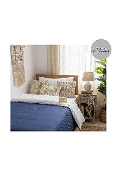 ayçiçek home Single Bedding Set 100/200 Non-Elastic Bed Sheet 140/210 Quilt S...