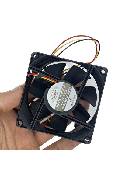 Voltaj IC-216 Kare Fan 80x80x25mm 12V DC 3 Kablo