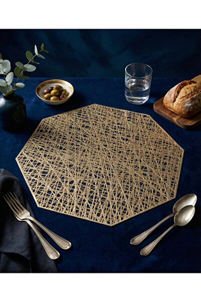 zyntech 6’lı Gold Geometrik File Kesim Sekizgen Supla