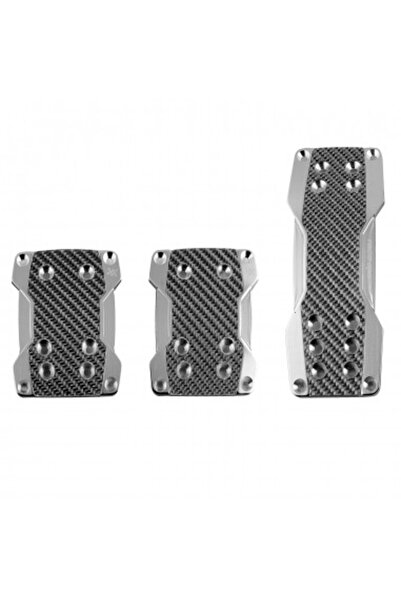 CARPLUS CLEANİNG Set de ornamenturi pentru pedale auto din aluminiu carbon – ...