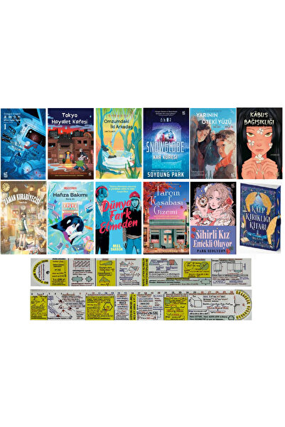 Yuzu Kitap Yuzu Kore/Dünya Edebiyatı 12 Kitap Set/Tokyo Hayalet+Snowglobe2+Ka...