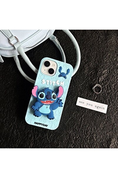 daystar Cute Stitch Character Blue Phone Case Compatible with iPhone 17 Pro