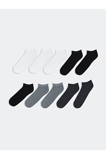 LC Waikiki Nevavm Men's Bootie Socks with Difference in Color, Pack of 10