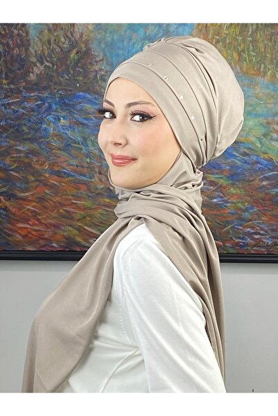 BUTİKAMBAR White Stone-Detail Fashioned Bone Hat
