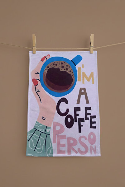 Alseko Concept I'M a Coffee Person 1 Piece Cotton Kitchen Oven Towel