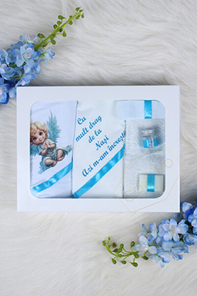 GoVo Kids Baptism kit, Baby Angel – Baptism set, 6 pieces, Godfather gift