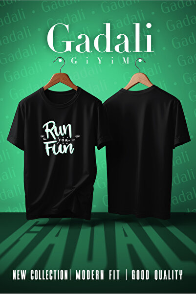 Gadali Unisex Run for Fun Printed T-Shirt