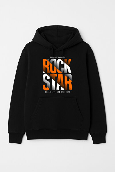 CALKARCOLLECTION Orange Rock Star Unisex Hooded Sweatshirt (Hoodie)