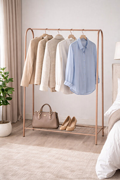 Lavientohome Tek Raflı Askılık Cappucino