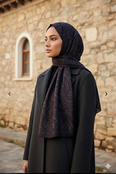 Torevan Design Etnik Desen Şal - mürdüm