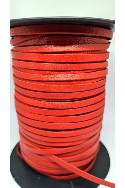 Nemma Deri Deri biye 5 mm kırmızı (15 metre)