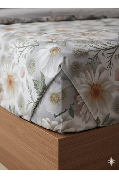 Ercahome tekstil Elastic Ranforce Fabric Pillowed Bed Sheet/5 D Flowers