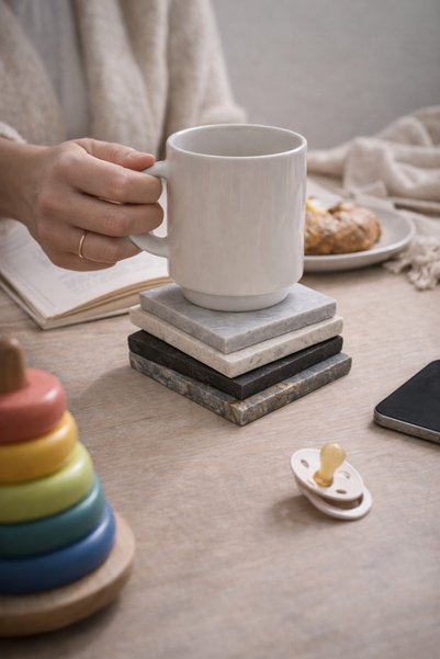 SIRÉ Studio Everyday Marble Coasters – Mix Set (4 Pieces)