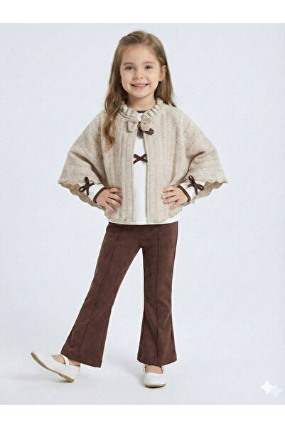 XO Kids Set 3 piese pentru fete cu detaliu pelerină, vârste 4-10 ani 4406