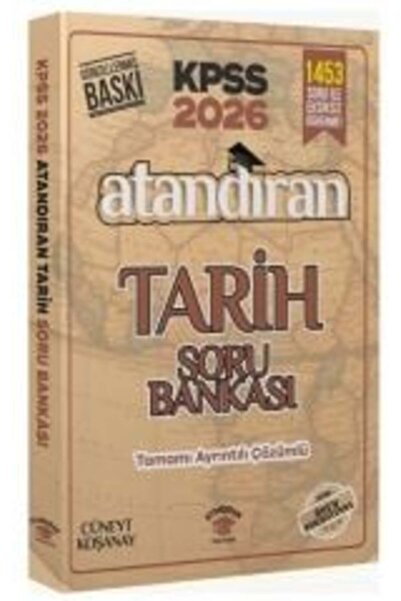 CBA Akademi Atandıran 2026 KPSS Tarih Soru Bankası Çözümlü - Cüneyt Koşanay A...