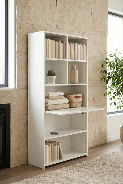 BAGAX Kapaklı Bölmeli Kitaplık | Çok Amaçlı Raf Ünitesi