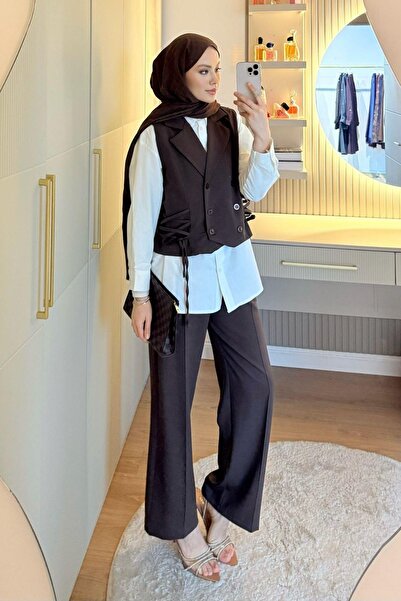 Hazamoda Bomonti Vest Suit Brown