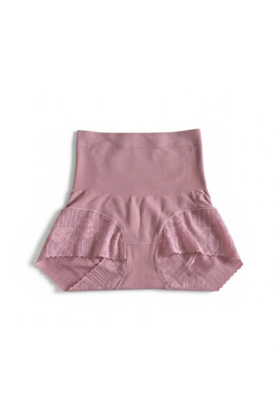 Dieva Yüksek Bel Dikişsiz Toparlayıcı Ten Rengi Şort Korse – Dantel Detaylı, ...