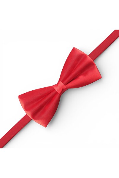 DWOY Men's Red Satin Bow Tie