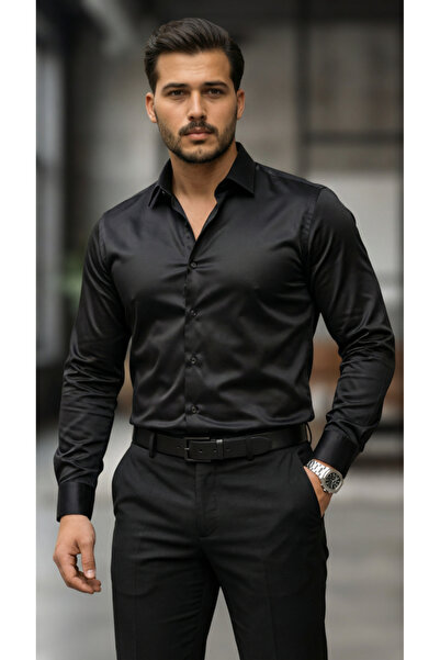 JANES Men's Satin Classic Shirt