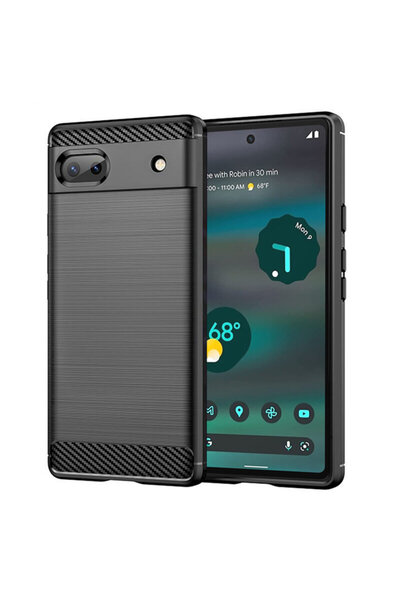 Techsuit Силиконов калъф Carbon за Google Pixel 6a, черен