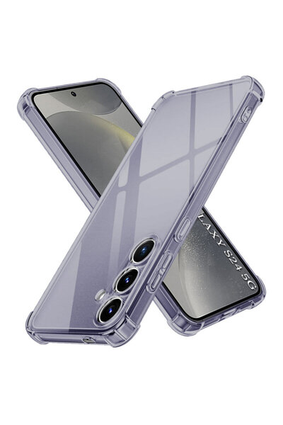 Techsuit Samsung Galaxy S24 Αντικραδασμική διαφανής θήκη από σιλικόνη, καπνιστή