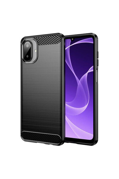Techsuit Θήκη από σιλικόνη άνθρακα για Samsung Galaxy A07 4G, μαύρη