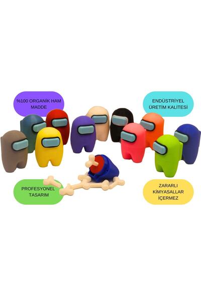 MODELİKA Amongus Toy Set of 11 Original Details Disassembled Plug-In Models Q...