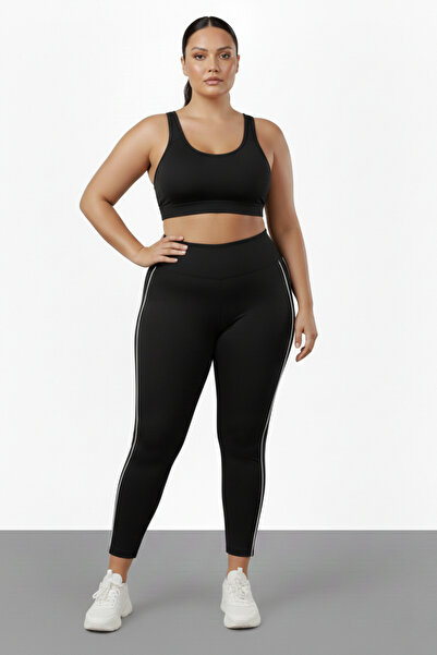 Softandbasic Pantaloni de trening pentru femei, din material Diver, cu dungi ...