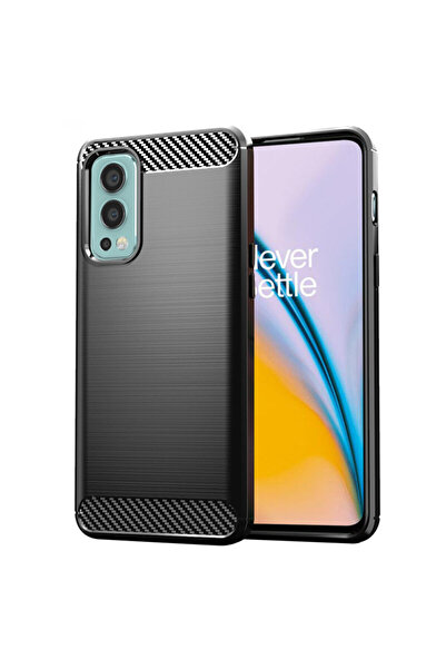 Techsuit OnePlus Nord 2 5G Carbon Silicone Case, Black