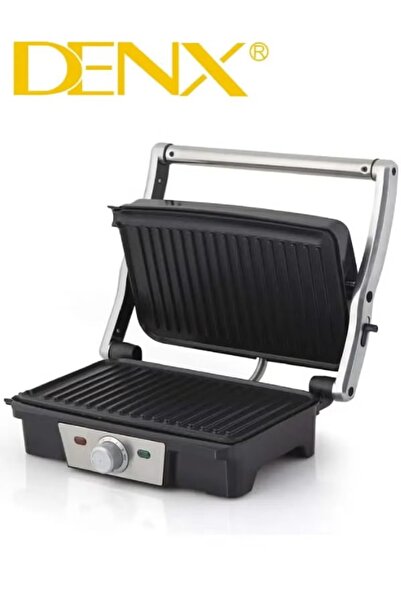 Denx DX2094 Electric Grill 1600W Non-Stick Teflon Plates, 180° Opening, Adjus...