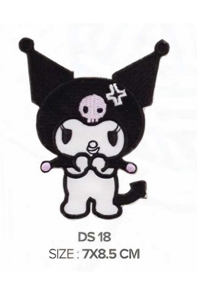 fema aksesuar Ütü İle Yapışan Arma Patch-Yama Kuromi Figür 7x8,5 cm(1 adet)