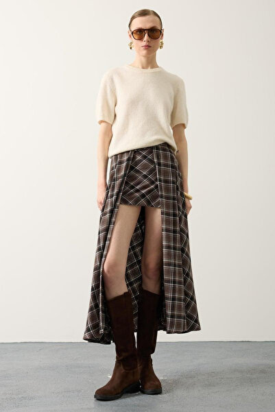 Sorridi Plaid Patterned Mini Design Skirt