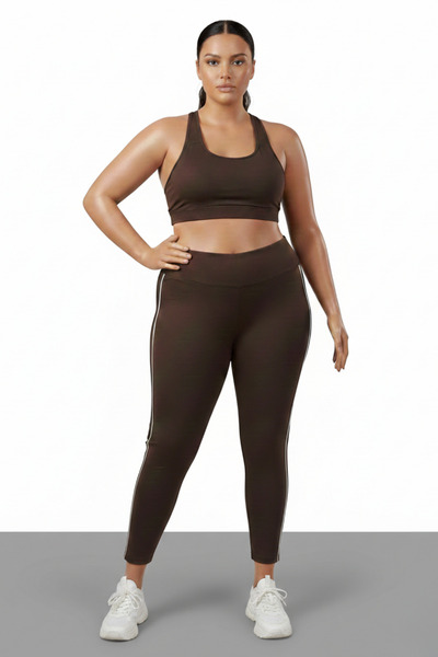 Softandbasic Γυναικείο ύφασμα κατάδυσης με ρίγες στα πλαϊνά, φαρδιά μπατζάκια...