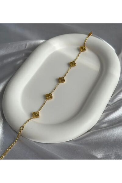 GÜLNAR BİJUTERİ GOLD YONCA MİNİMAL ÇELİK BİLEKLİK KARARMAZ