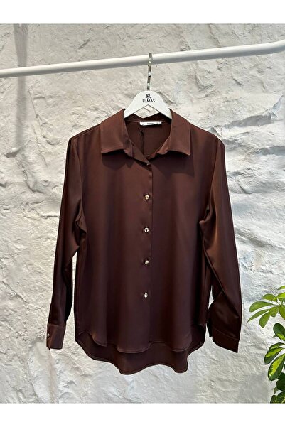 Luxe Haven Premium Saten Düğmeli Kadın Gömlek