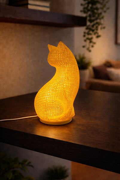 CANDANPREMIUMDESIGN Kedi Model Dekoratif Lamba (Ledsiz)