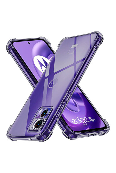 Techsuit Husă din silicon transparentă rezistentă la șocuri pentru Motorola E...