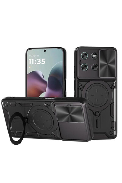 Techsuit Motorola Moto G56 CamGuard Pro θήκη, μαύρη