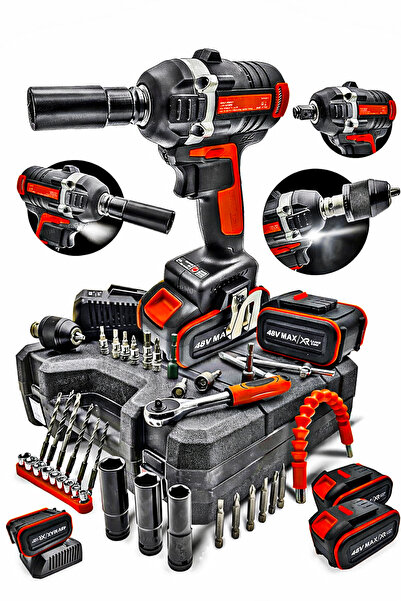 PROXTECH Yüksek Torks 2çift Akülü Kömürsüz Motor Akülü Vidalama+ Darbeli Somu...