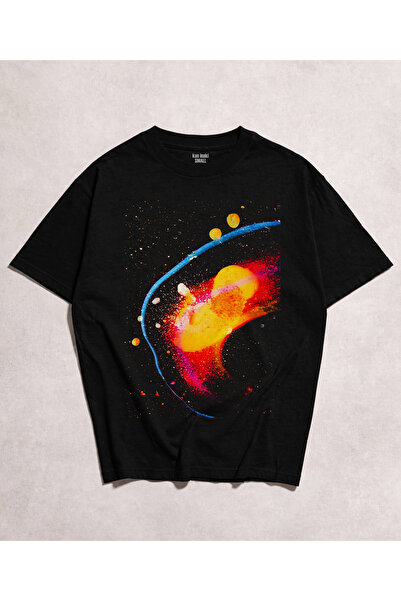 kun inaki Radiohead Baskılı Siyah Unisex Tişört
