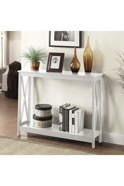 Poyraz Furniture Accessory Raflı Konsol Masa, Koridor Yanı, Salon, Antre, Hol...