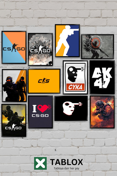 TABLOX 12 piese CS GO Counter Strike Joc competitiv FPS Harta armelor Esports...