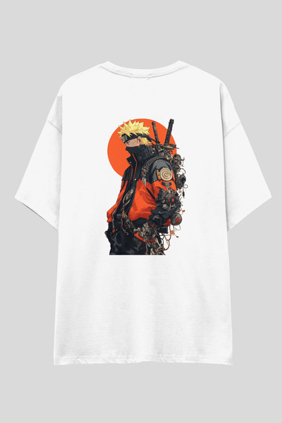 UmbraWear Naruto Shippuden Anime Oversize T-Shirt | Unisex %100 Pamuk Siyah &...