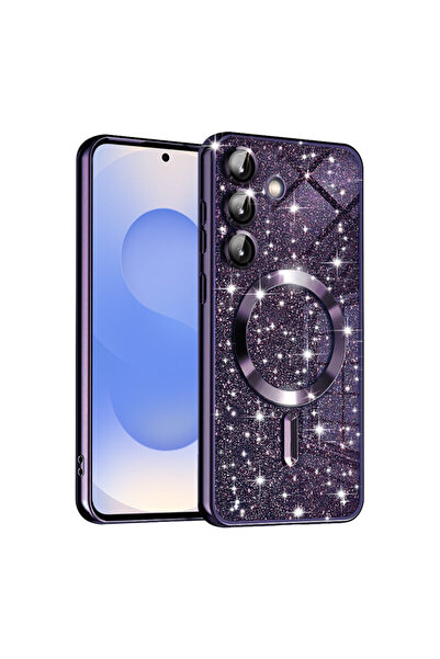 Techsuit Carcasă Premium pentru Samsung Galaxy S25, MagSafe Luxury Glitter, Mov