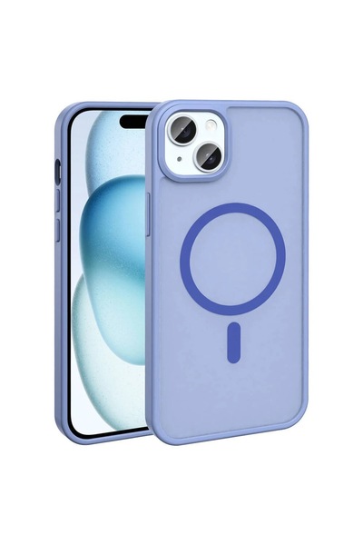 zore iPhone 15 Kılıf Magsafe Şarj Özellikli Mat Arka Yüzey Sio Kapak