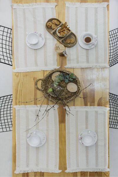 Onerose Home Knitted Raw Lace Placemat 35x55