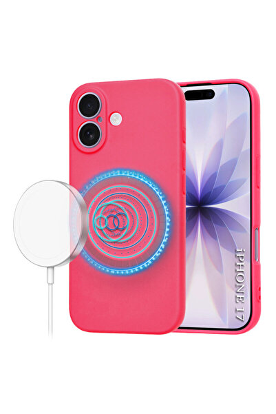 Techsuit Husă SoftFlex MagSafe pentru iPhone 17, fuchsia
