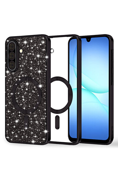 Techsuit Θήκη Premium Samsung Galaxy A17 5G Luxury Glitter MagSafe, Μαύρη